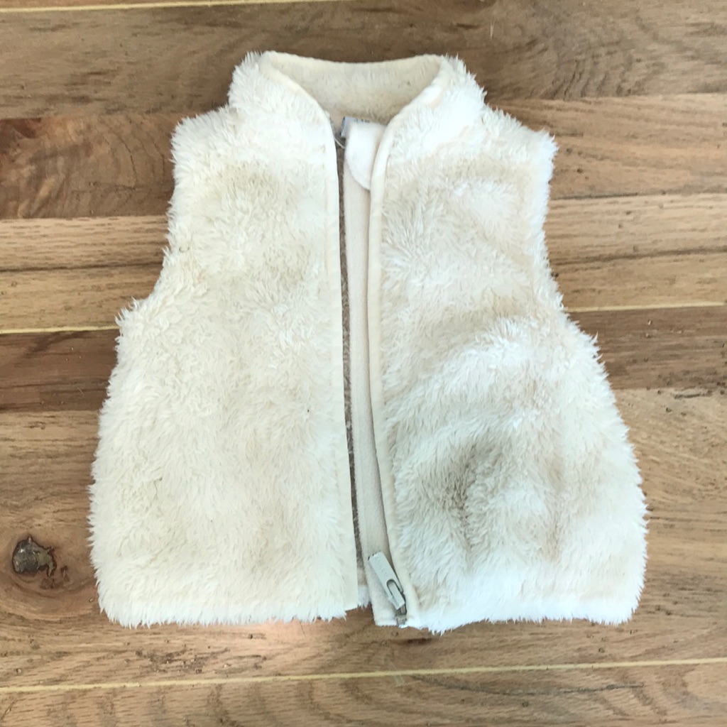 Old Navy White Fleece Sherpa Vest